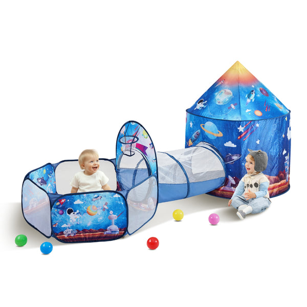 3 in 1 Tunnel Tent House For Kids (WITH 50 SOFT BALLS )