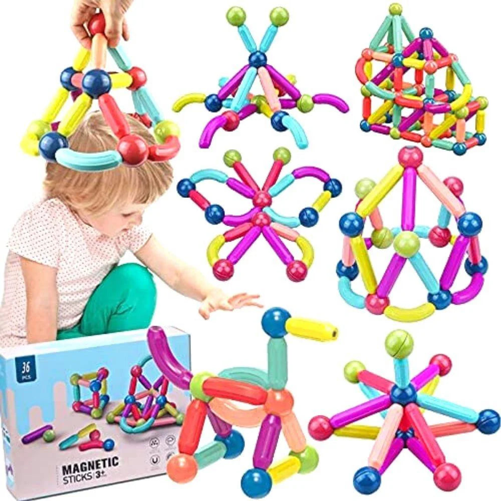 Magnetic Balls & Rods Building Set for Kids