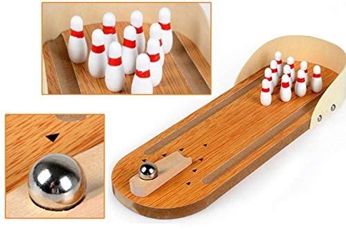 Wooden Mini Bowling Spil Game