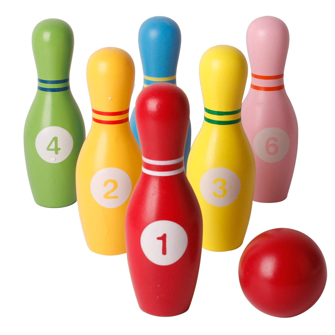 Wooden Bowling Spill Game for Kids
