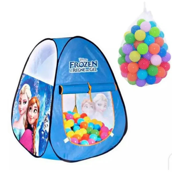 Pack Of 2 - Frozen Tent House with 25 Pcs Soft Plastic Balls