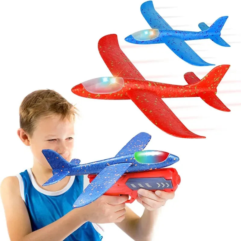 Children Foam Plane Launcher Toy Outdoor