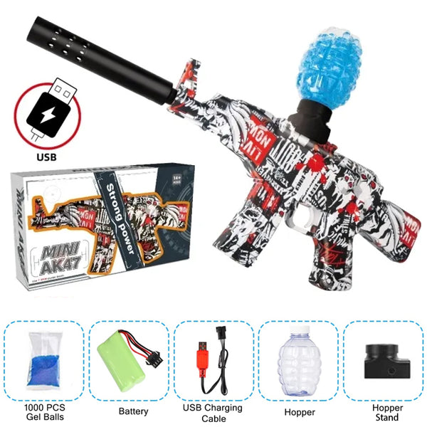 Electric Full - Automatic Gel Bullet Gun - Easy to Use and Play - Full Automatic