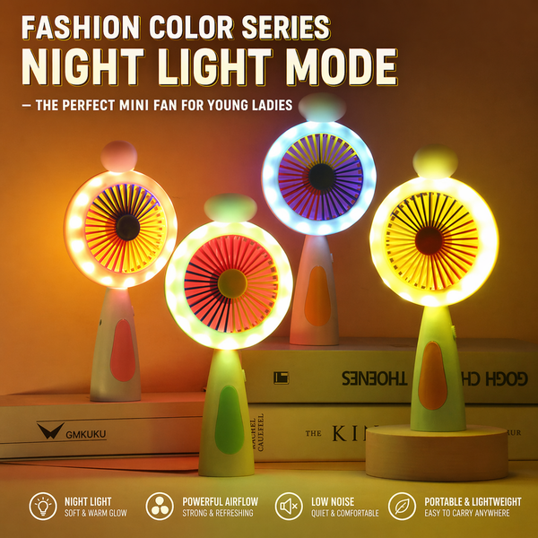 Rechargeable & Portable LED Lighting Mini Fan